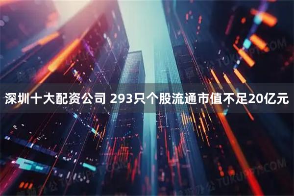 深圳十大配资公司 293只个股流通市值不足20亿元